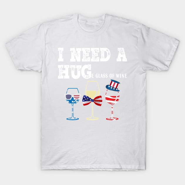Wine American Flag Patriot Graphic USA Patriotic T-Shirt by nangtil20